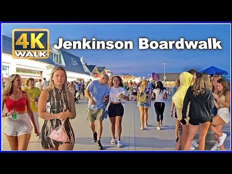 【4K】WALK New JERSEY SHORE : Jenkinson Boardwalk USA 4k video