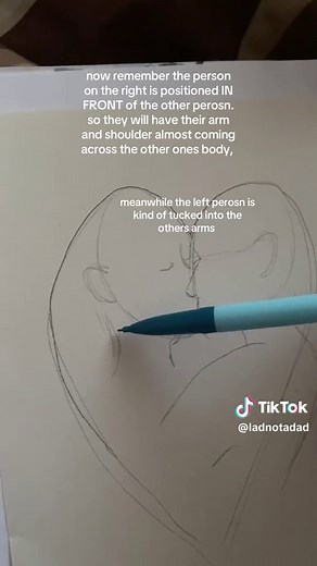 Tutorial sencillo para dibujar dos personas besándose