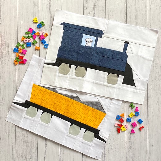 Locomotive Train Quilt Block Patterns. Five Quilt Blocks. Includes Engine, Carriage, Coal Car, Box Car and Caboose! - Etsy