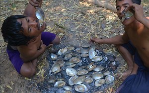 原始生存工具：捞些河蚌当午餐 [Primitive Survival Tool]