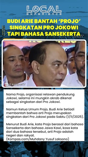 Budi Arie Denies Projo Is an Abbreviation of Pro Jokowi, Instead It Is Sanskrit