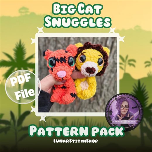 Big Cat Snuggles Pattern Pack! - Etsy