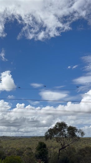 Multiple Sikorsky MH-60R Seahawk flying Sydney suburbs after the navy 125th anniversary flying over