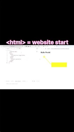 HTML basics for beginners 💻 Daily coding tips ke liye subscribe karo 🔥 #html #coding #shorts