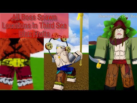 All Boss Spawn Locations in Third Sea Blox Fruits | Roblox