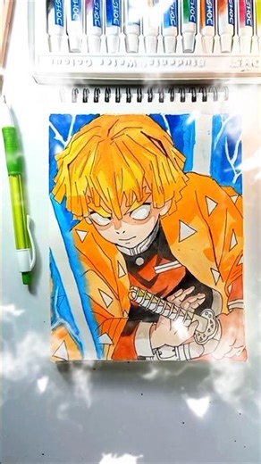 ✨Zenitsu drawing ✨/Form demonslayer 🔥#zenitsu #drawing #demonslayer #ytshorts #shortfeed