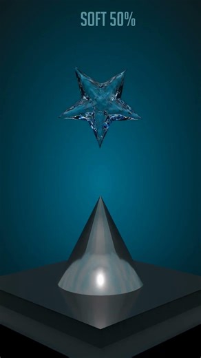 0% vs 100% star 3D Soft Body Simulation in blender