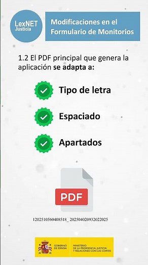 Novedades en el formulario monitorio de LexNET