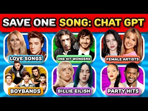 SAVE ONE SONG 🤩 🎤 CHATGPT PICKS - 6 Songs | Music Challenge