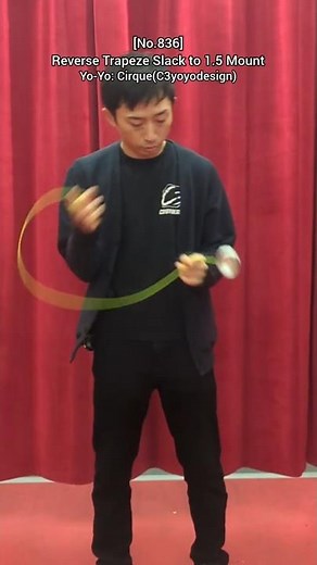 [No.836]🪀Today's Yo-Yo Trick & Tutorial: Reverse Trapeze Slack to 1.5 Mount #yoyo #yoyotricks