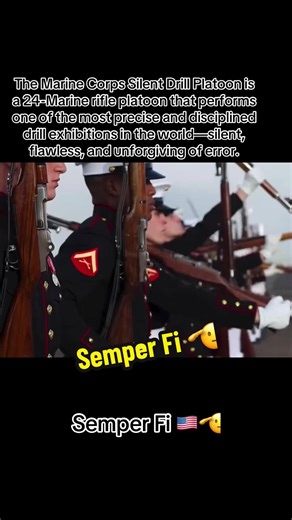 The Marine Corps Silent Drill Platoon is a 24-Marine rifle platoon that performs one of the most precise and disciplined drill exhibitions in the world—silent, flawless, and unforgiving of error. ❤️🤍💙🇺🇸💪💪🇺🇸 First introduced during the Sunset Parades in 1948, the platoon’s performance received such an overwhelming response that it became a permanent fixture at Marine Barracks Washington—where it continues to represent the highest standards of the United States Marine Corps. Each Marine ex