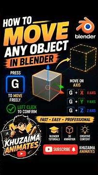 How to Move Any Object in Blender | Beginner Tutorial #Blender #BlenderTutorial #3DAnimation