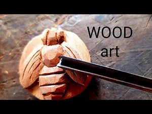 |wood carving honey bee|UP wood art|wood working|