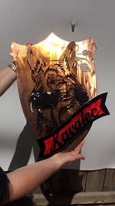 7.8K views · 101 reactions | Here's a personalized German shepherd shield, shown out in the sun | VulcanixArt | Facebook