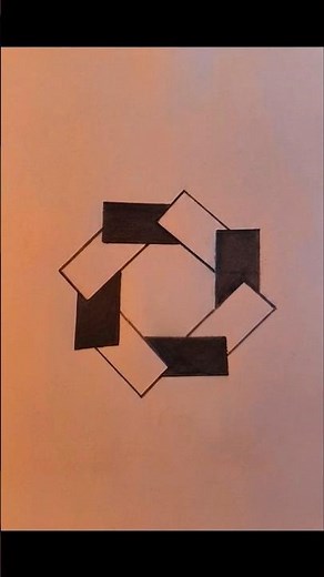 Easy Geometric Drawing Tutorial #shorts