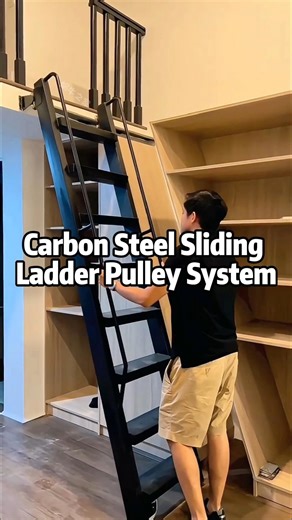 LumiSpace on Instagram: "Carbon steel pulley system for sliding ladders. Smooth movement, stable support, and long-term durability. Suitable for libraries, closets, lofts, and apartment spaces. #SlidingLadder #LadderHardware #PulleySystem #CarbonSteel #LibraryLadder #LoftDesign #ApartmentLiving #SmallSpaceSolutions #StorageDesign #InteriorHardware #CustomHardware #HomeHardware #lumispace"