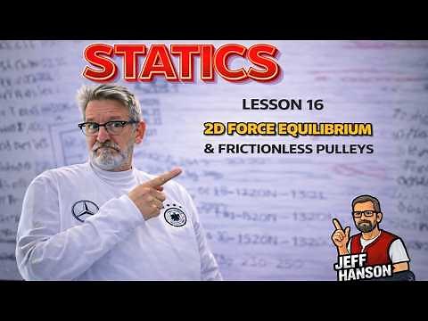 Statics: Lesson 16 - 2D Force Equilibrium & Frictionless Pulleys