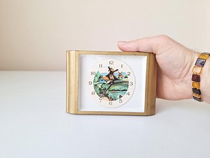 Rare Vintage German Animated Mill Clock: Mechanical Table Clock, 1950s - Etsy