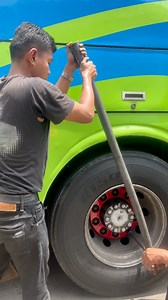 Tutorial on how to unbolt the Bus wheel 🙌 #gunungharta #busmania #business #ford | Bang Jarwo Bus