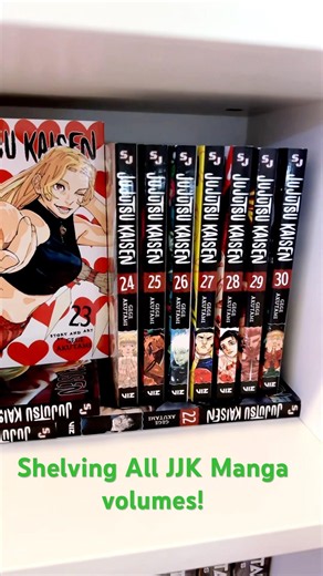 Shelving My Complete Jujutsu Kaisen Manga Collection! 📚✨ #jujutsukaisen #manga #jjk
