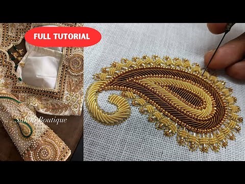 Bridal Aari work blouse designs || Aari work Tutorial || #aariembroidery2_0 #aariwork #Blousework