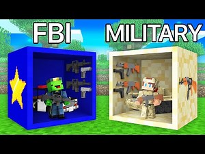 Mikey FBI vs JJ Military BLOCK Survival Battle in Minecraft (Maizen)
