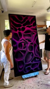 4K views · 180 reactions | Magenta Mist: sculpted surreal abstract texture painting is ready for its new collector in Venice, CA. . . #texture #nature #art #abstractart #textureart #sculpture #artcollector #artist #magenta #purple #fyp #modernart #artinspiration #ombre #ai | nickhartist.com | Facebook