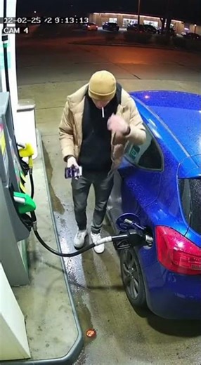 Crow Saves Gas Station From Explosion! #shorts #caughtoncamera