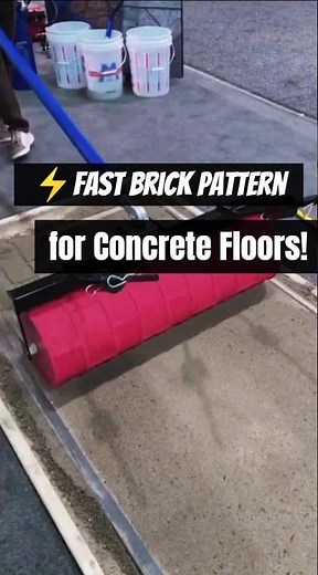 Genius manual Tool! Stamp Brick Patterns on Concrete Instantly