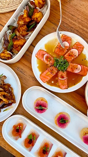 Experience the artistry of dining at Lua, where every dish is a celebration of refined flavors. ✨🍴 Indulge in the exquisite Kumamoto Oysters, perfectly paired with miso lemongrass mignonette, chili salsa, and lemon clover. Savor the bold Garlic Chili Tuna, complemented by crispy puris and smoked tobiko, or delight in the vibrant Nanjing Mushroom, coated in sesame chili sauce and garnished with red dry chili and young onions. 🌿💫 At Lua, every moment is elevated by culinary excellence, impeccab