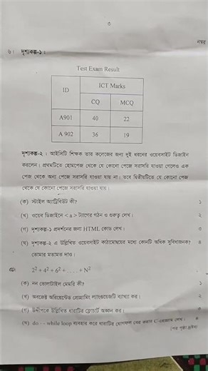 ICT comilla board HSC 2025..cq..