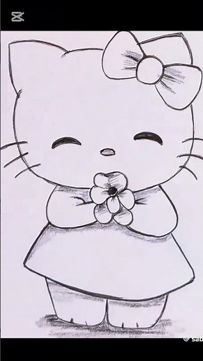 How to Draw Cute Hello Kitty 🐱🎨 | Easy Drawing & Coloring for Kids