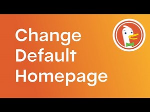 How to Change Default HomePage in DuckDuckGo Browser