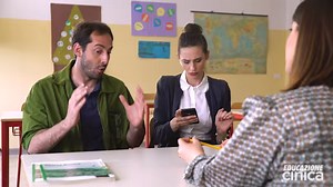 5.5M views · 109K reactions | Mai mandare papà al colloquio con la maestra (con Michela Giraud e Francesco Alberici) | Educazione Cinica | Facebook