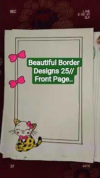 Beautiful Border Designs 25// Front Page..