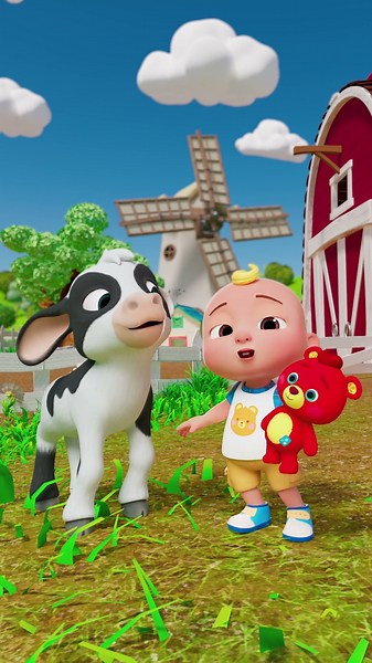 Boba meets animal friends! #shorts #cocomelon #animals #nurseryrhymes #learning