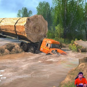 30M views · 138K reactions | log truck passing on Collapsed Road ep4 : Spintires: MudRunner | GaspoL Gaming | Facebook