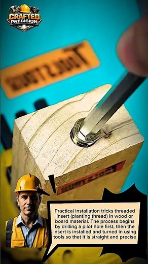 Practical installation tricks threaded insert (planting thread) in wood or board material.