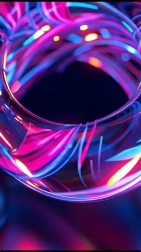 Glassy Neon Waves | Deep Relaxation ASMR Loop