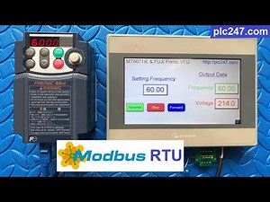 Weintek MT8071iE "Modbus RTU" Fuji Frenic VFD Tutorial
