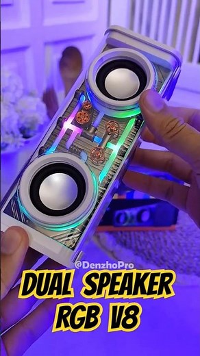 RGB-nya Ngikutin Musik! Ini Speaker Keren Banget Buat Kamar - Cyberpunk Bluetooth Speaker V8