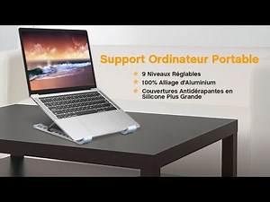 Babacom Support Ordinateur Portable Support PC Portable à 9 Niveaux Réglables