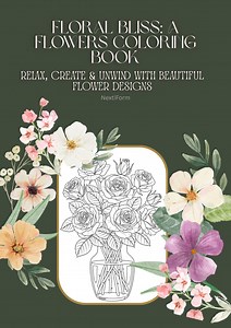 Printable Flowers Coloring Book | 20 Unique Floral Designs | Instant Download | Stress Relief & Relaxation - Etsy Canada