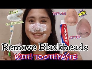 DIY Toothpaste and Salt Blackhead Removal:Get Rid of Blackheads with a Toothbrush I Euanne Hyuna