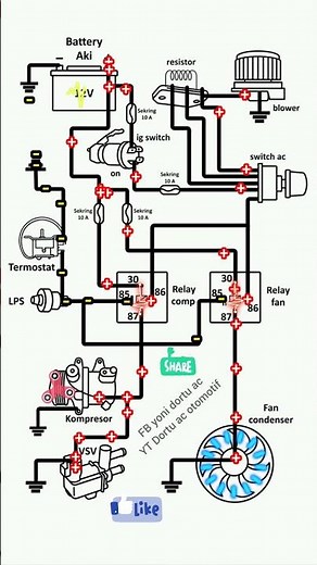 how basic car AC electricity works, car AC electricity #auto