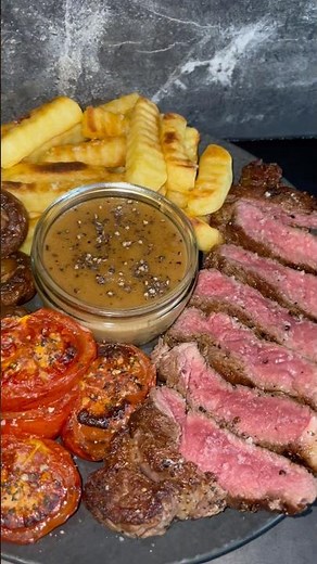 Homemade Steak Dinner Recipe With Peppercorn Sauce