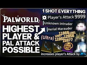 Palworld 1.0 - Highest Damage Possible Found - 1 Shot MAX Attack Player & Pal Best OP Build Guide!