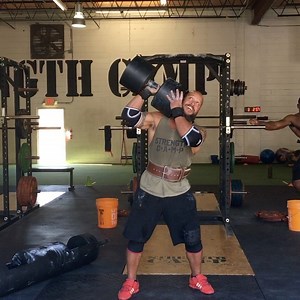 Circus dumbbell disaster, 135 lbs. . #strongman #dumbellworkout #circusdumbbell #strongmantraining | Elliott Hulse