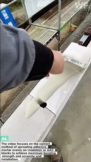 Applying Adhesive on AAC Blocks | Precision Installation for Insulated Walls