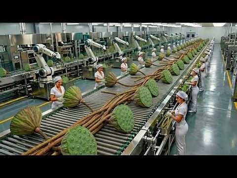 Inside a Modern Lotus Factory – From Muddy Plant to Seeds & Luxury Silk (Full Process)